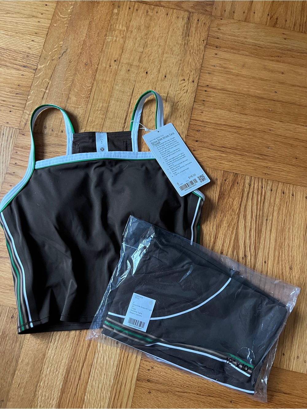 NWT lululemon athletica Nulux side stripe tank top AND leggings